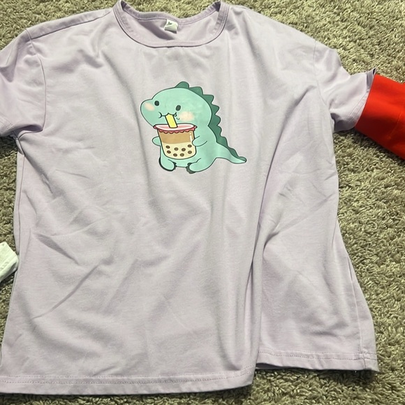 VEUC worn 1x 10/12 preppy smiley daisy girls tshirts - Picture 4 of 9